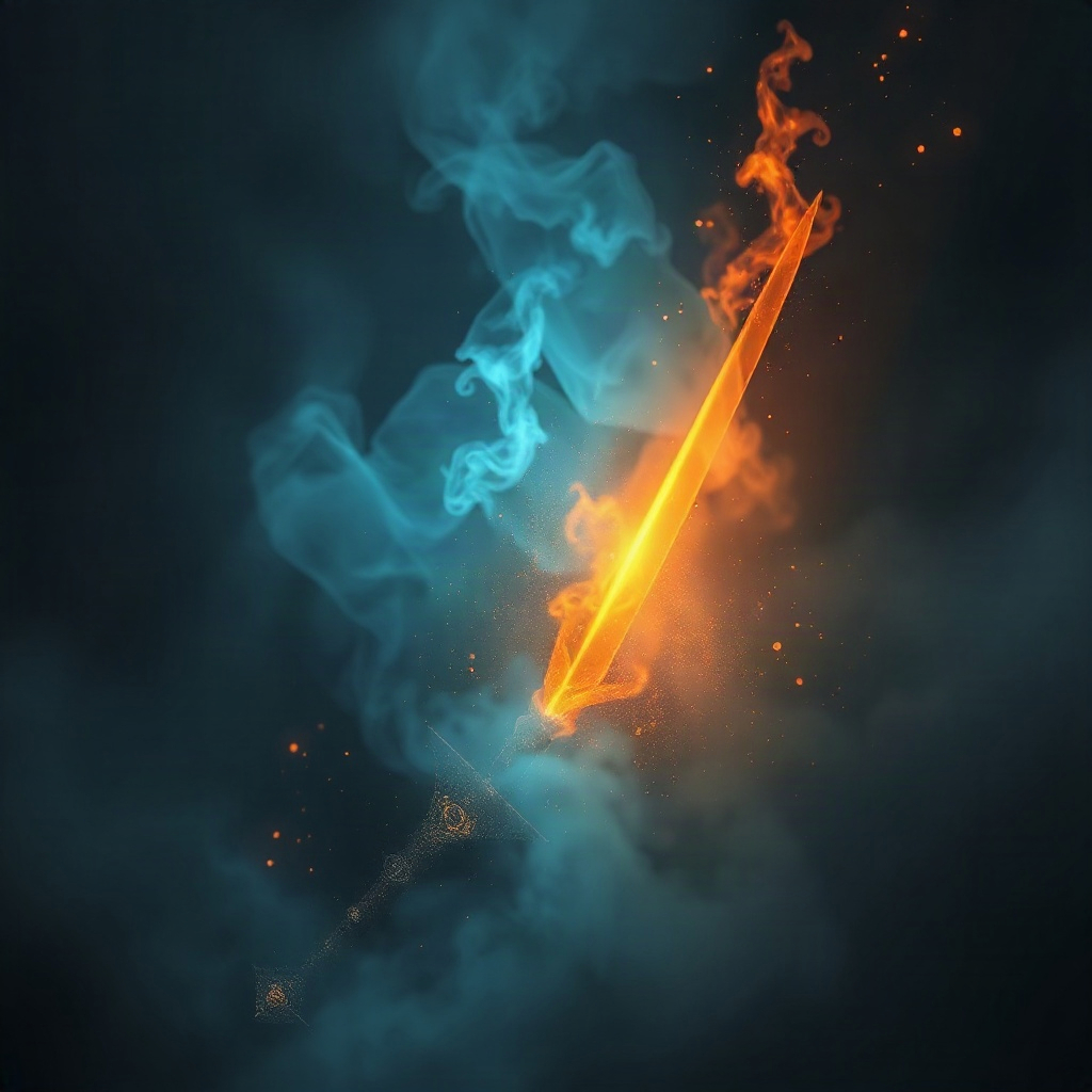 Echo spirits around a glowing blade
